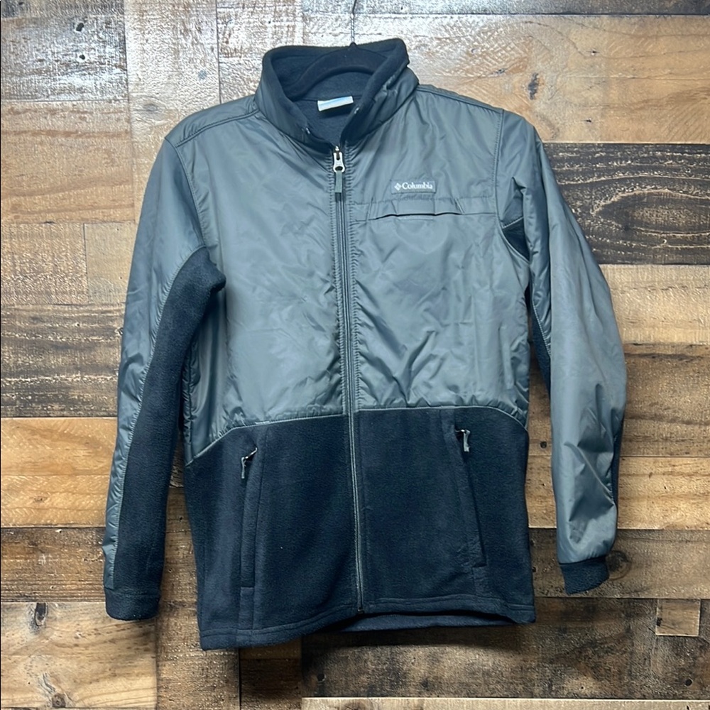 Columbia Steens Mountain Jacket‎ Boys Youth Large 14-16 Black Fleece Softshell